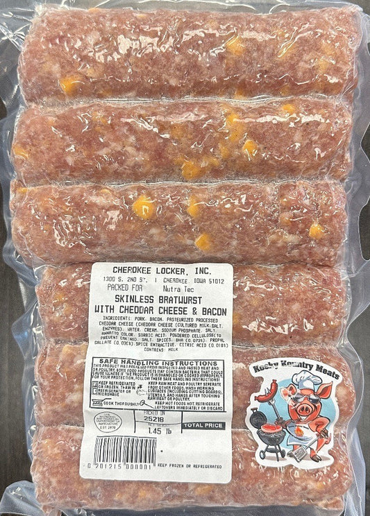 Bacon & Cheddar Skinless Brat