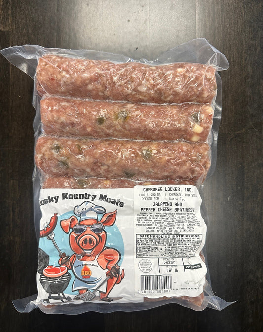 Jalapeno and Pepper Cheese Bratwurst