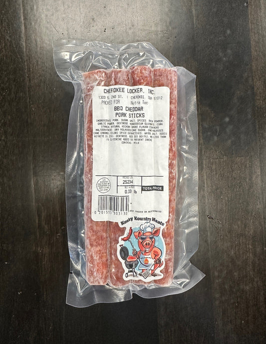 BBQ Cheddar Pork Sticks