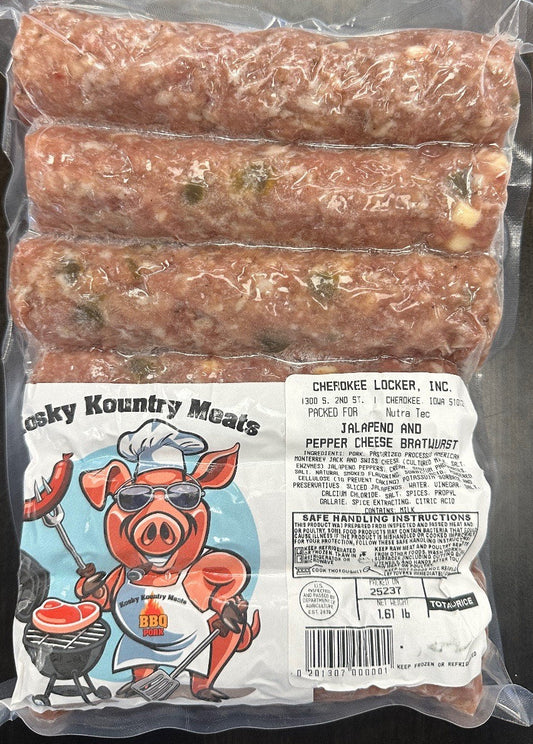 Jalapeno Peppercheese Skinless Brat