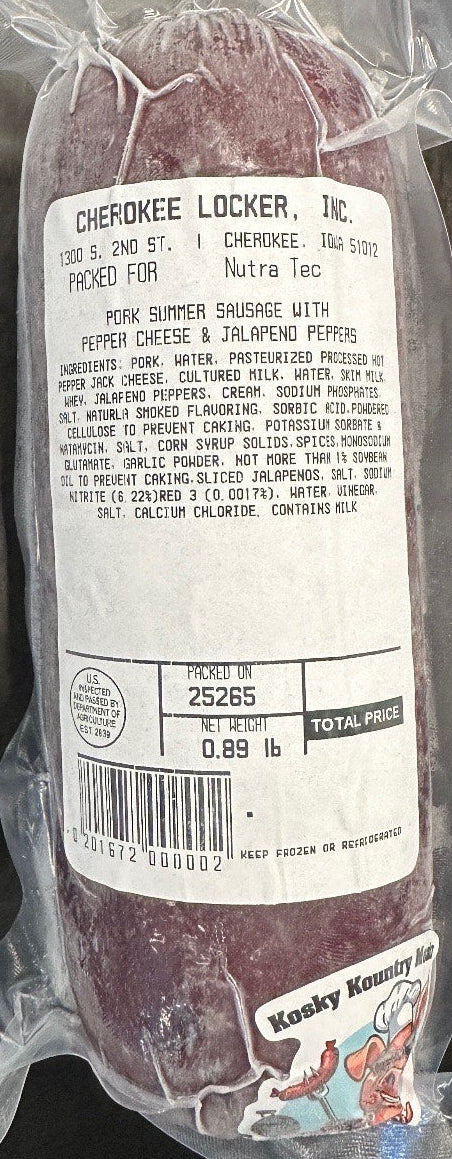 Jalapeno Peppercheese Summer Sausage