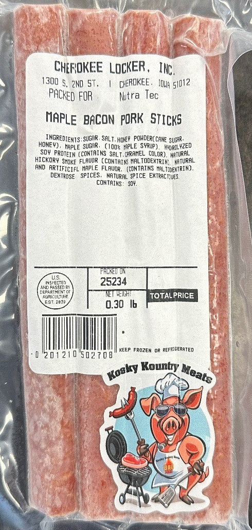 Maple Bacon Pork Sticks