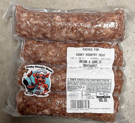Onion & Garlic Skinless Brats