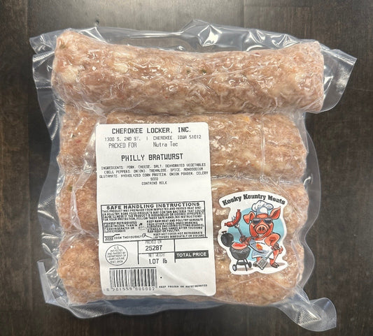 Philly Steak Bratwurst (Skinless)