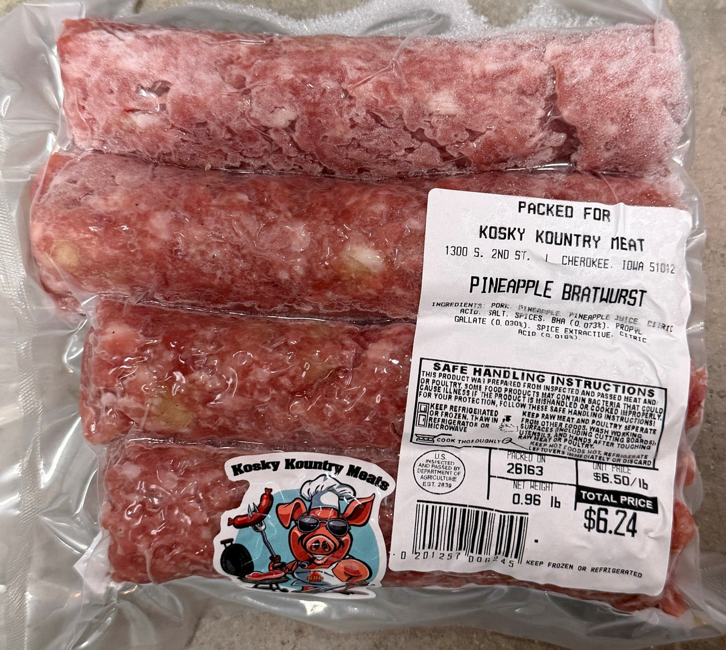 Pineapple Skinless Brats