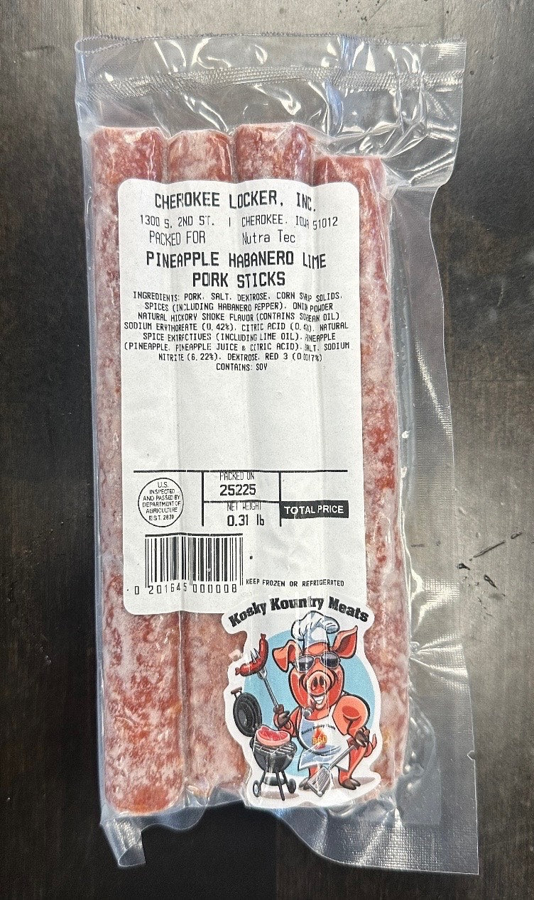 Pineapple Habanero Lime Pork Sticks