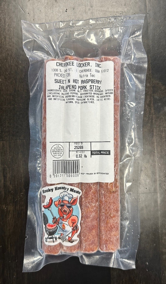 Sweet N Hot Raspberry Jalapeno Pork Sticks